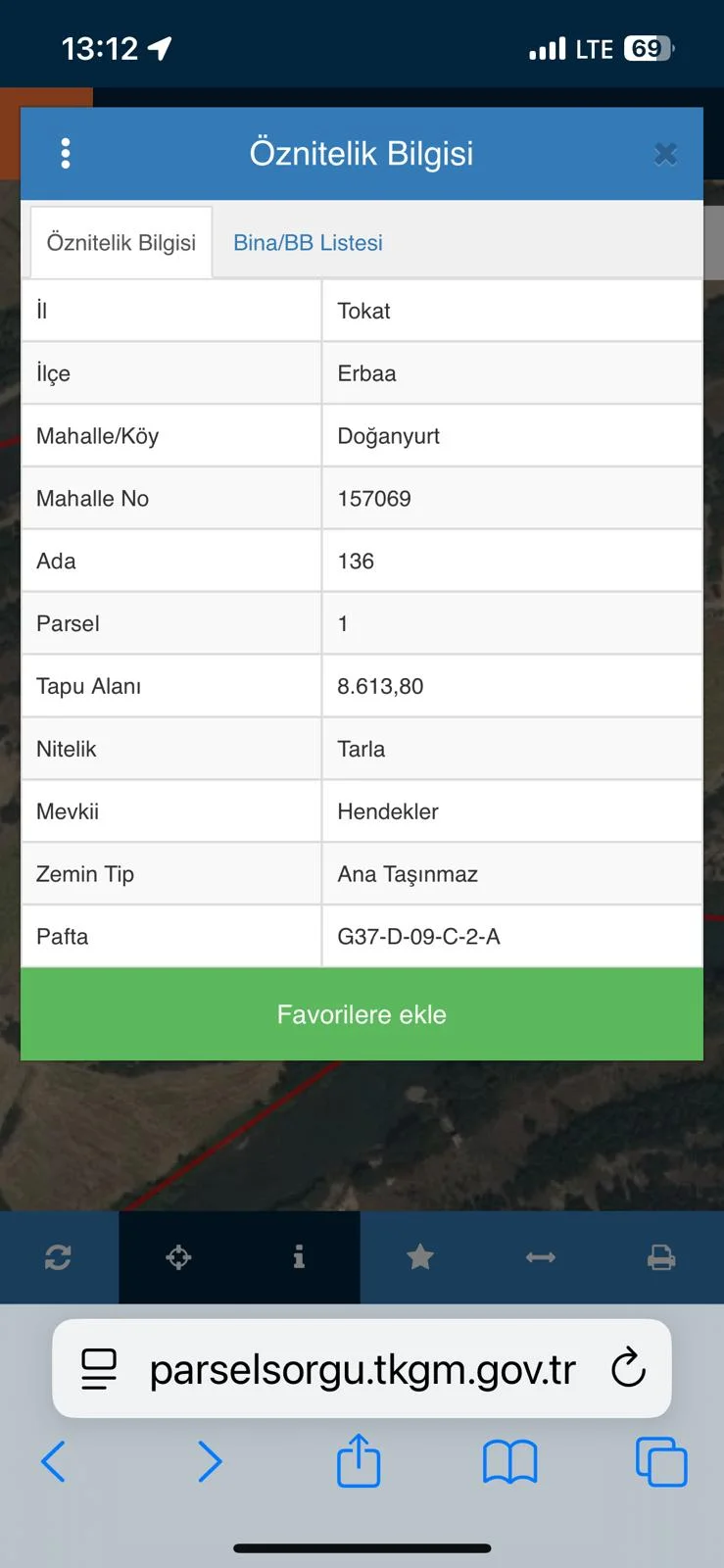 Erbaa Doğanyurt köyünde Satılık tarla - Resim 2